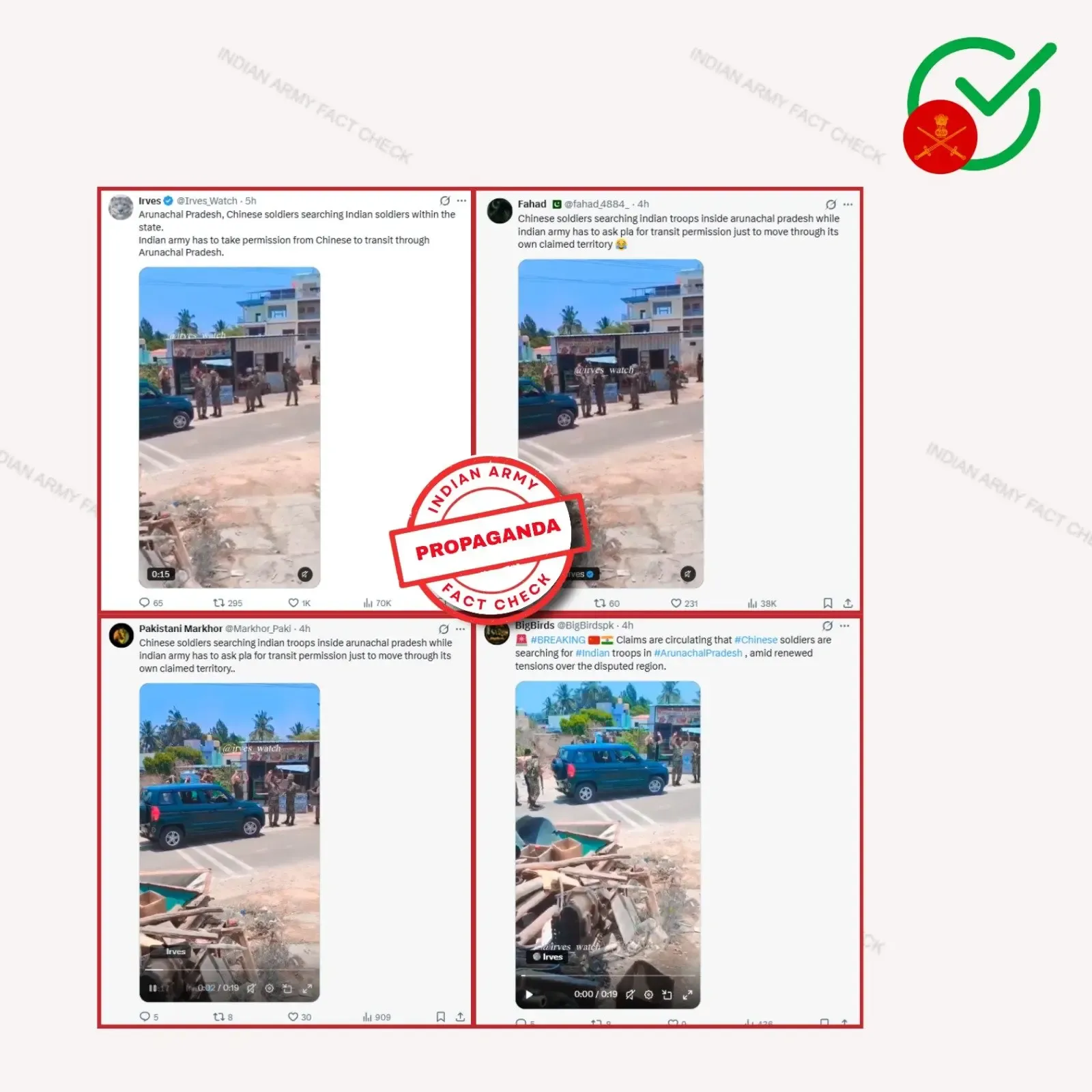 Indian Army debunks Pakistan-linked fake video on Chinese soldiers in Arunachal