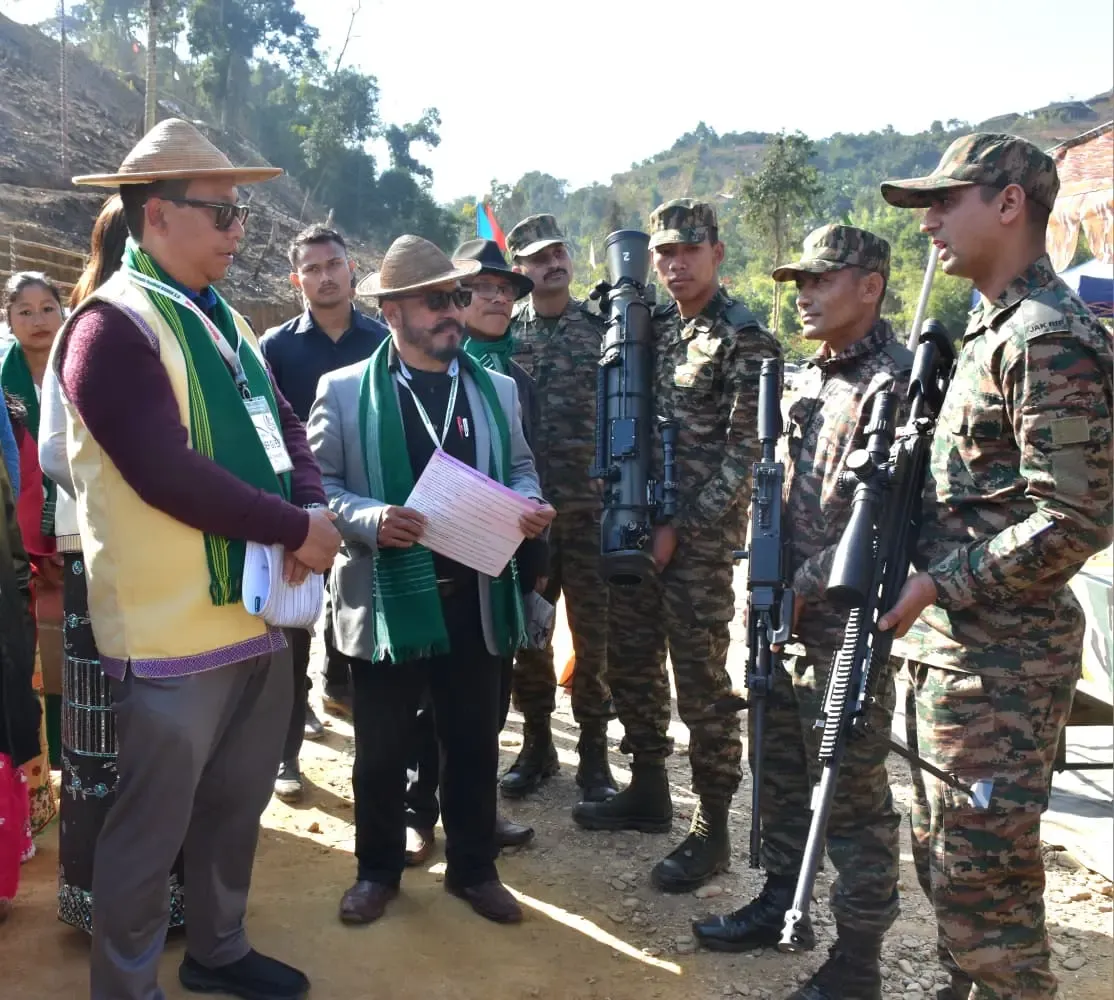 What advanced weapons and operational capabilities is the Indian Army showcasing in the Northeastern border states?