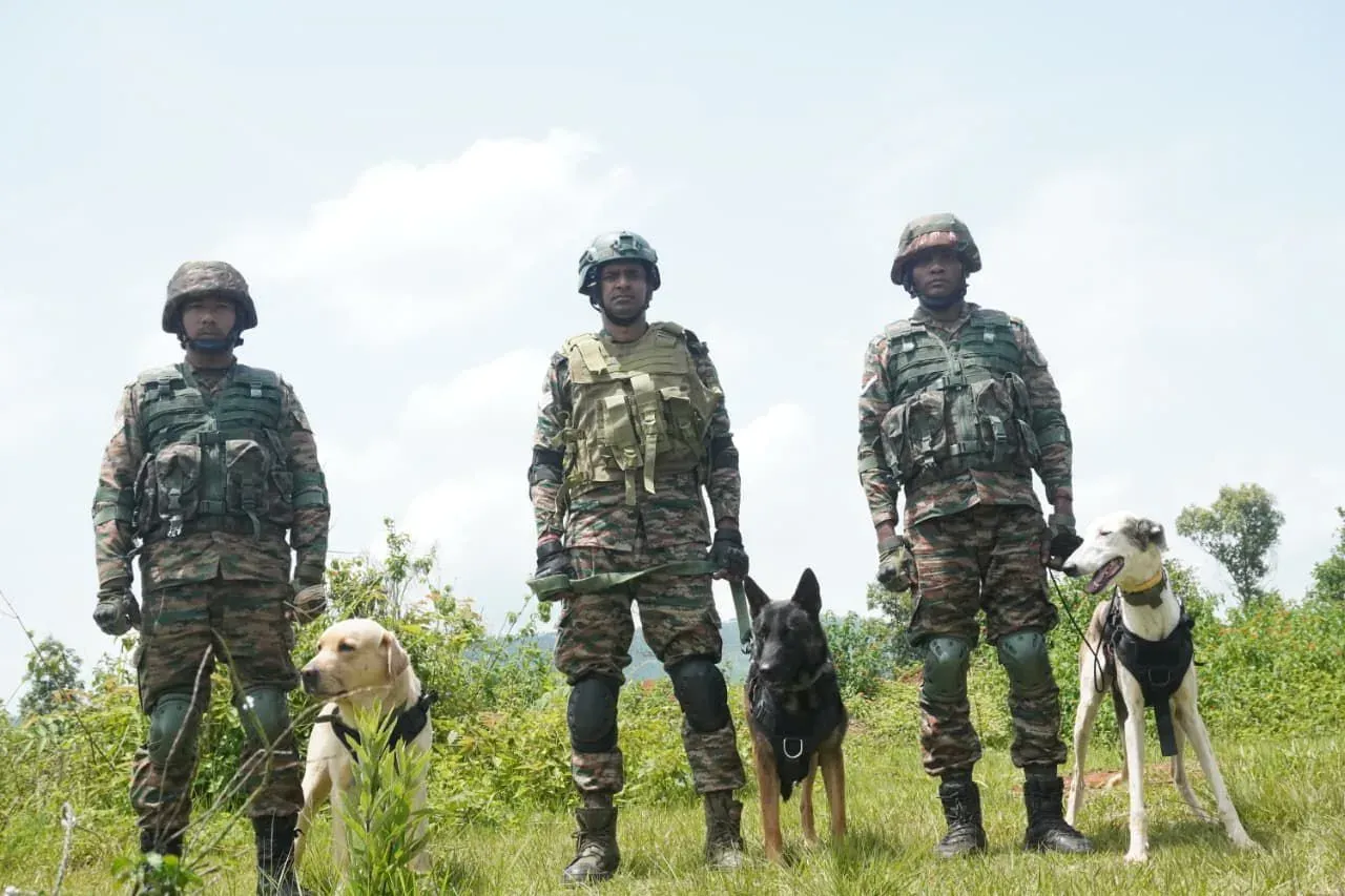 Indian Army K9 teams shine at Exercise PRAGATI 2026 in Meghalaya