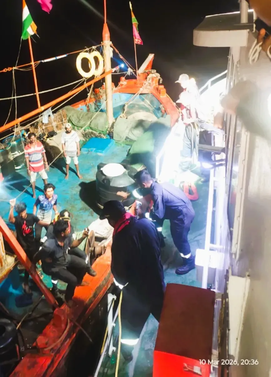 Swift Medical Evacuation by Indian Coast Guard Near Gujarat