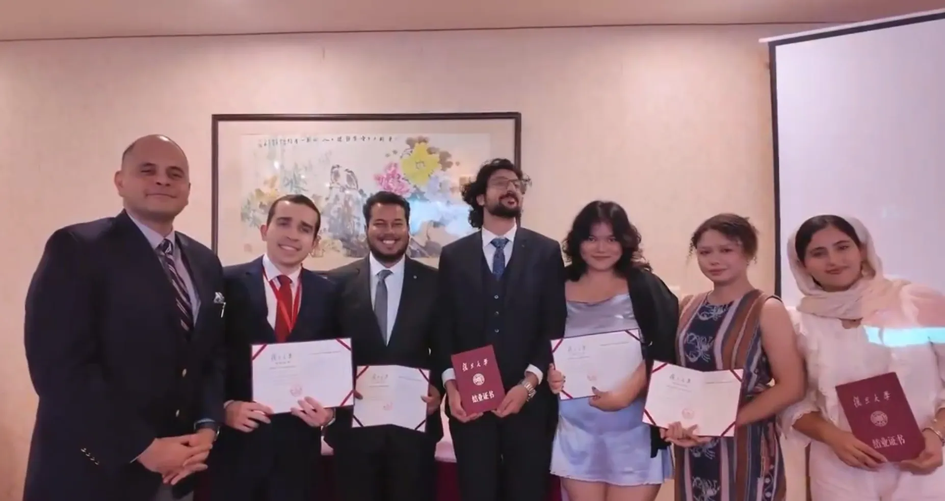 Did the Indian Consul General in Shanghai Attend the FUDAN University Graduation Ceremony for BRICS Students?