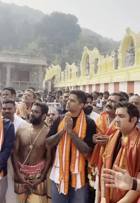 Did the Indian cricket team visit Simhachalam Temple before the 4th T20I against New Zealand?