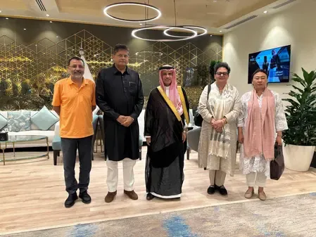 Did the Indian delegation successfully conclude its visit to Saudi Arabia before heading to Algeria?