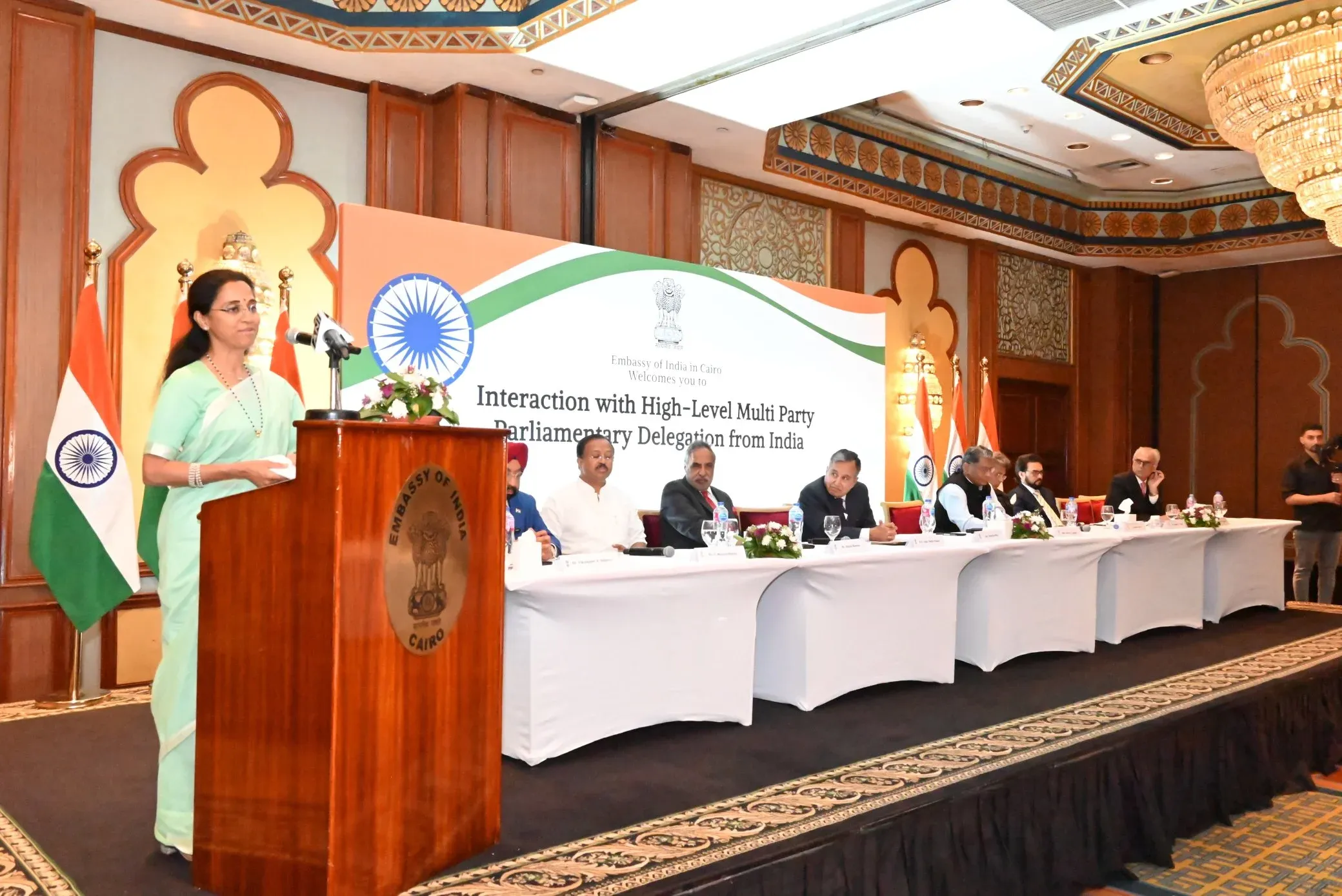 How did the Indian delegation under Supriya Sule respond to Egypt's stance on terrorism?