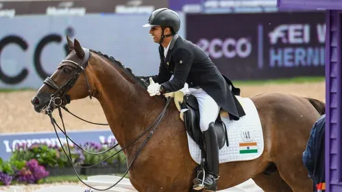 Anush Agarwalla wins silver at CDI1 Hagen with 70.147% score