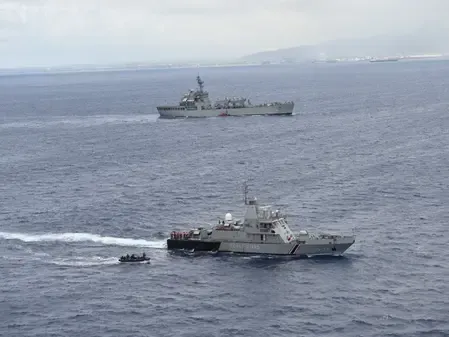 How Did Indian Navy Ships Conclude Joint Training at French and Mauritian Ports in the Indian Ocean?