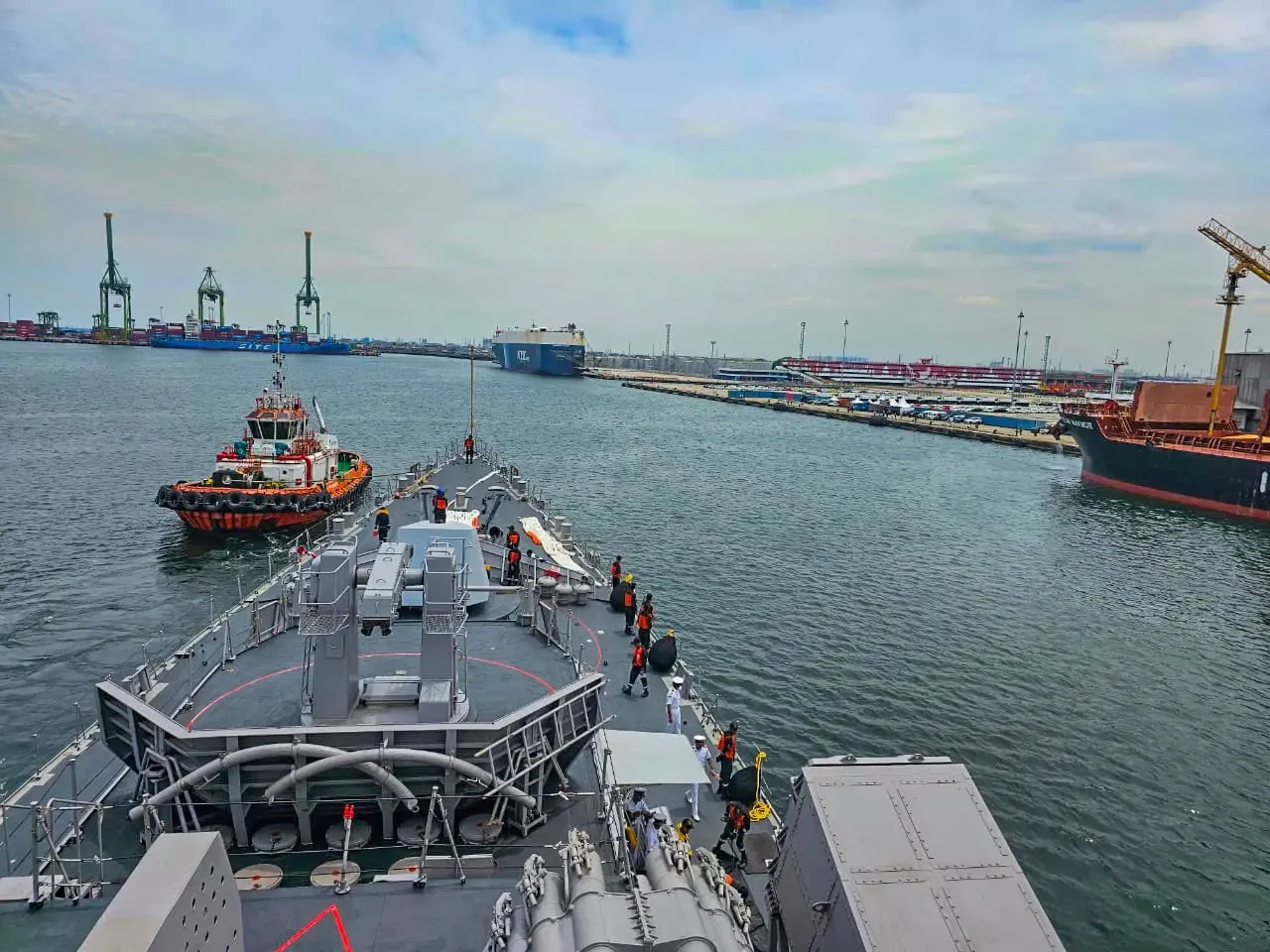 Indian Navy's First Training Squadron Arrives in Cambodia