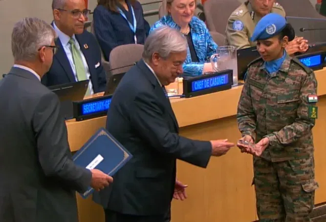 Major Abhilasha Barak wins UN Military Gender Advocate Award 2025