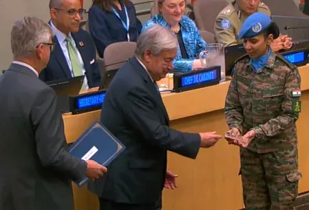 Major Abhilasha Barak wins UN Military Gender Advocate Award 2025