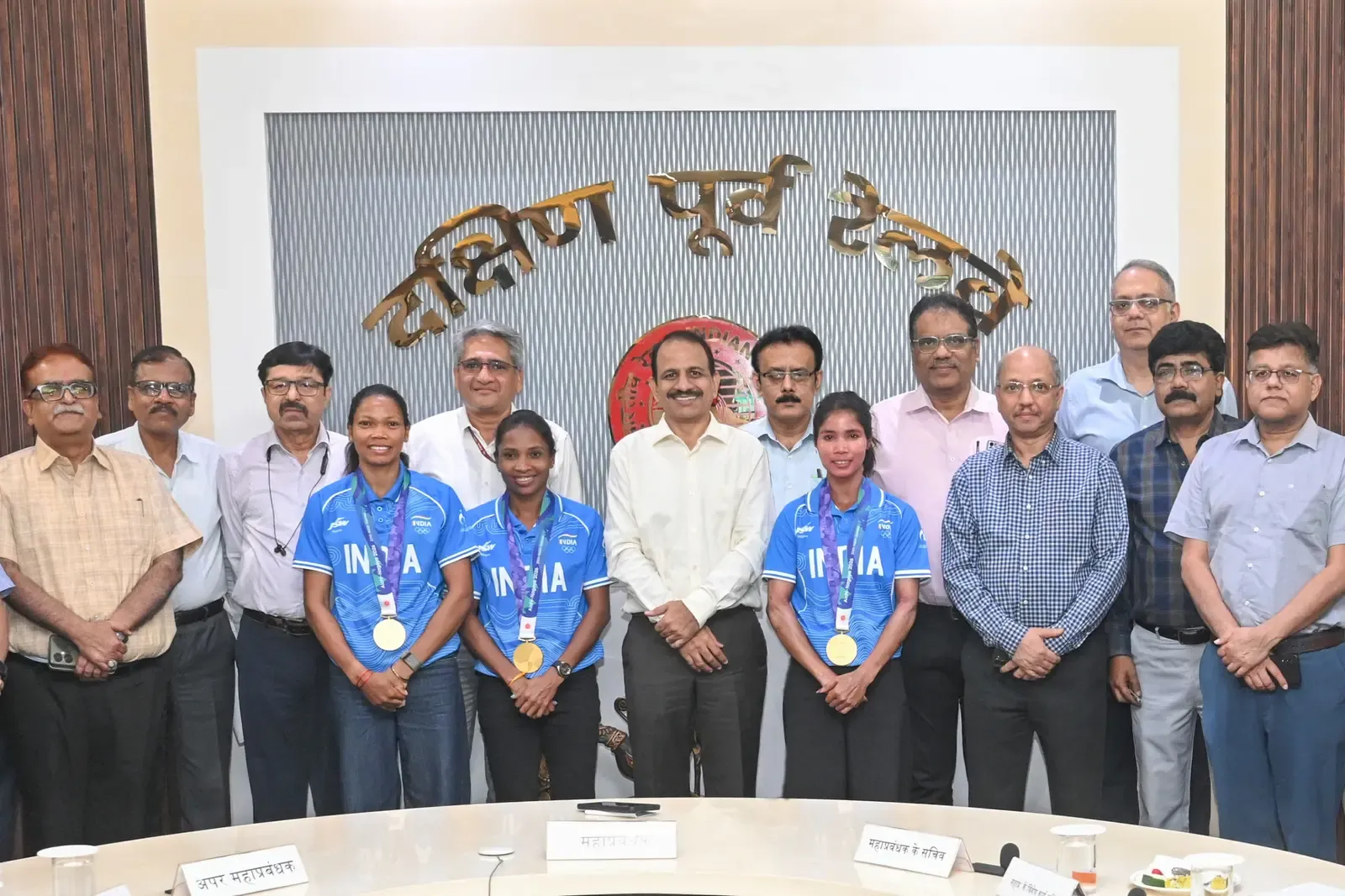 Salima Tete, two Indian hockey stars felicitated by South Eastern Railway in Kolkata
