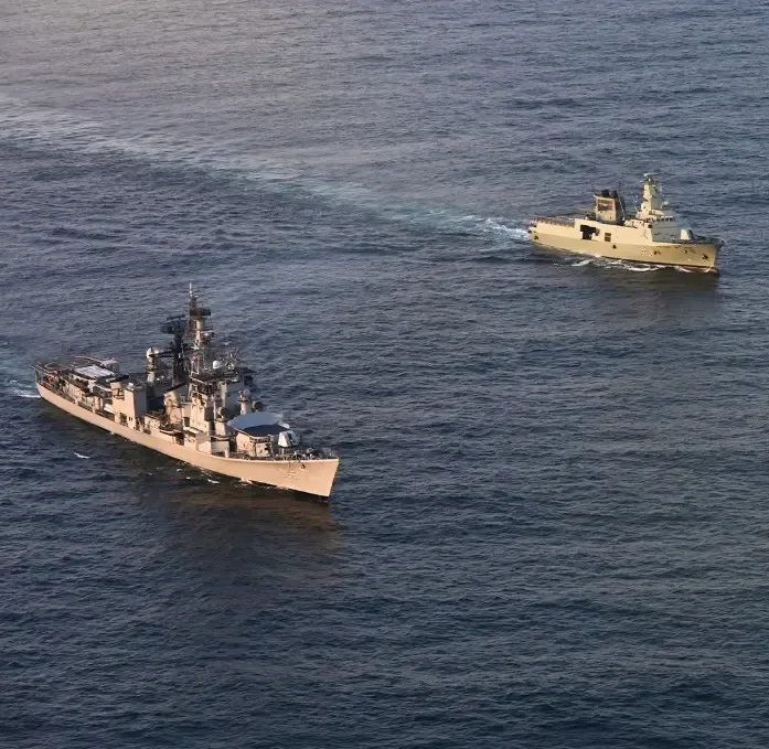 INS Ranvijay docks at Oman's Salalah, holds PASSEX drill with Royal Navy of Oman