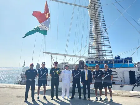 INS Sudarshini departs Lisbon after 15th port call on Lokayan 26 voyage