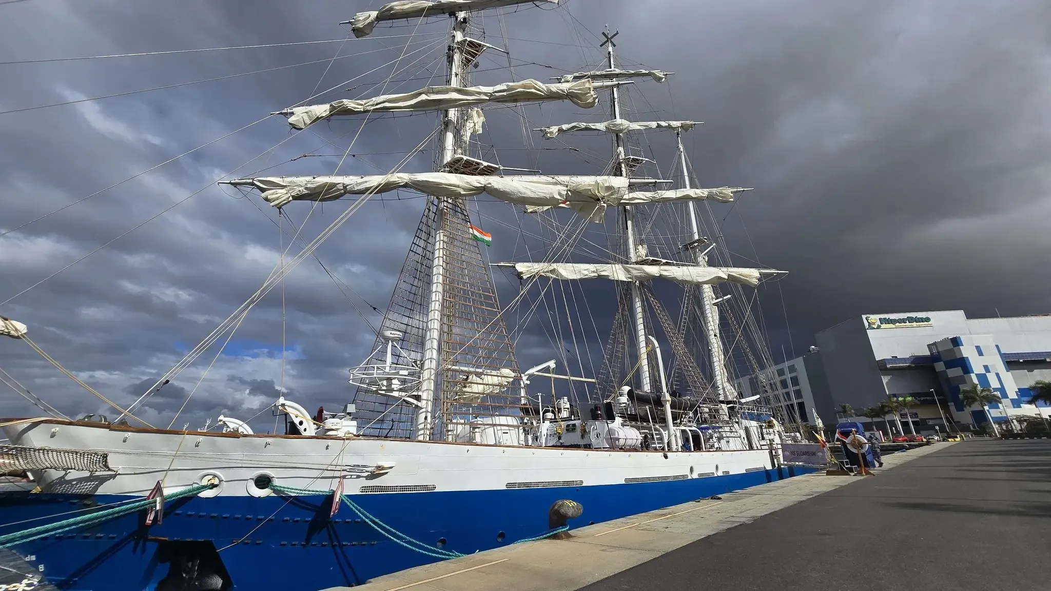 Historic: INS Sudarshini First Indian Ship to Reach Canary Islands
