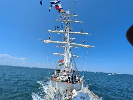 INS Sudarshini joins 60+ tall ships at Sail Boston 2026 Parade of Sails