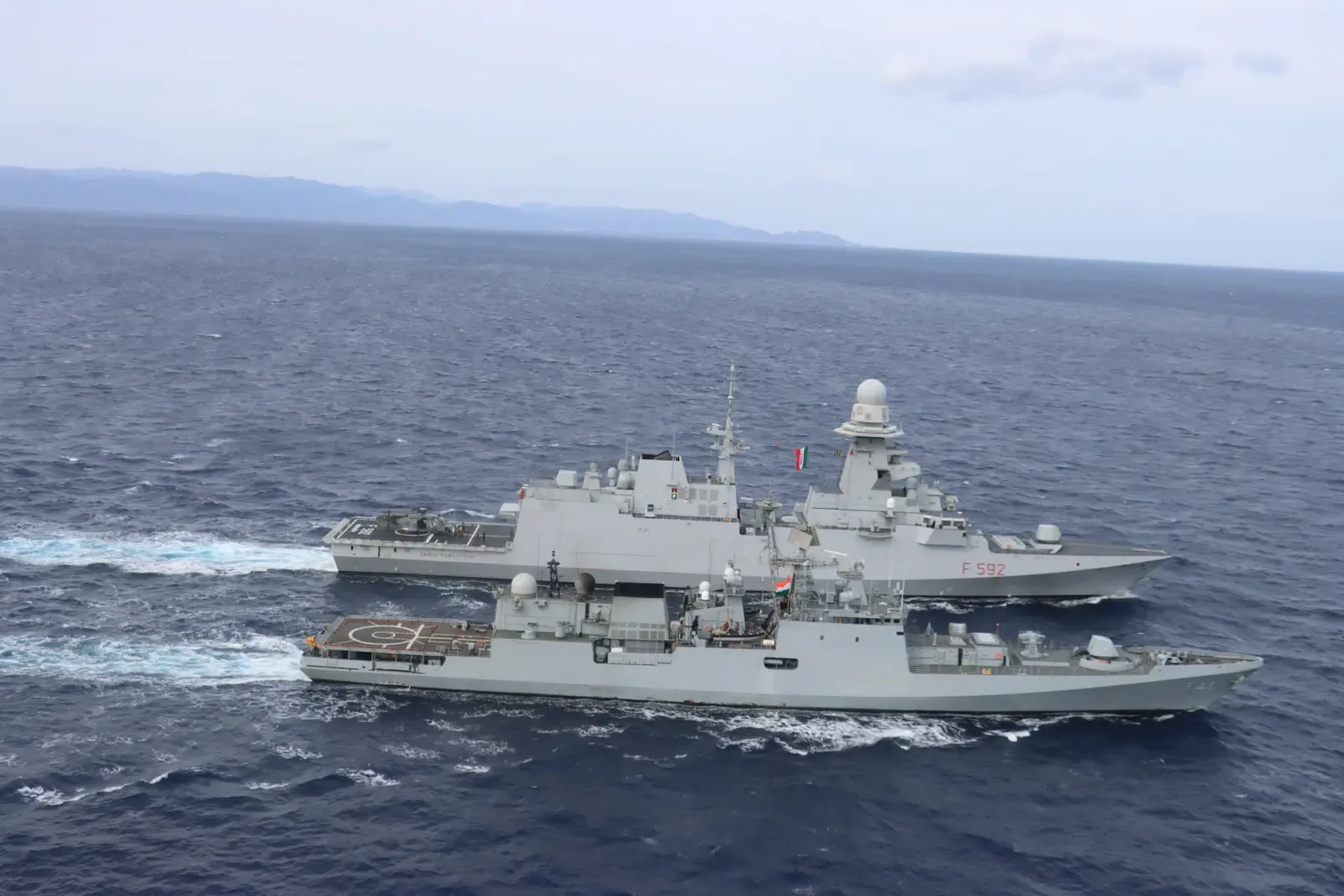 INS Trishul arrives in Italy's Civitavecchia after PASSEX with Italian Navy