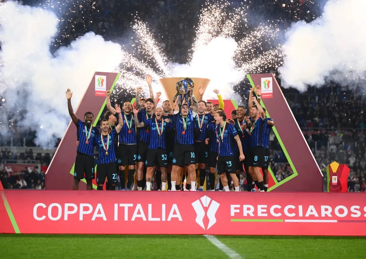 Inter Milan win 10th Coppa Italia, complete domestic double with 2-0 win over Lazio