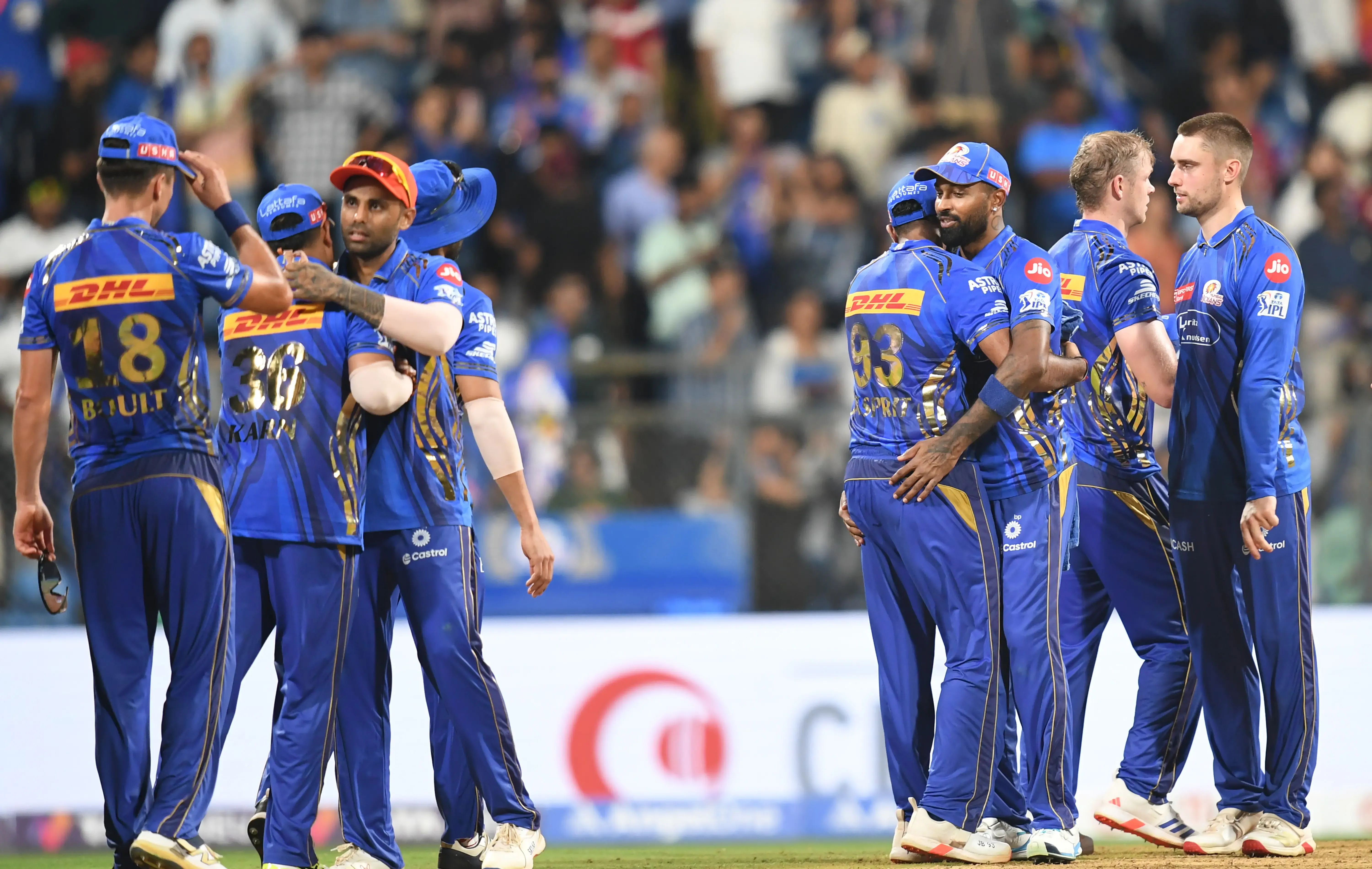 How did Bumrah's four-wicket haul and fifties by Rickelton and Surya lead MI to a 54-run victory over LSG in IPL 2025?