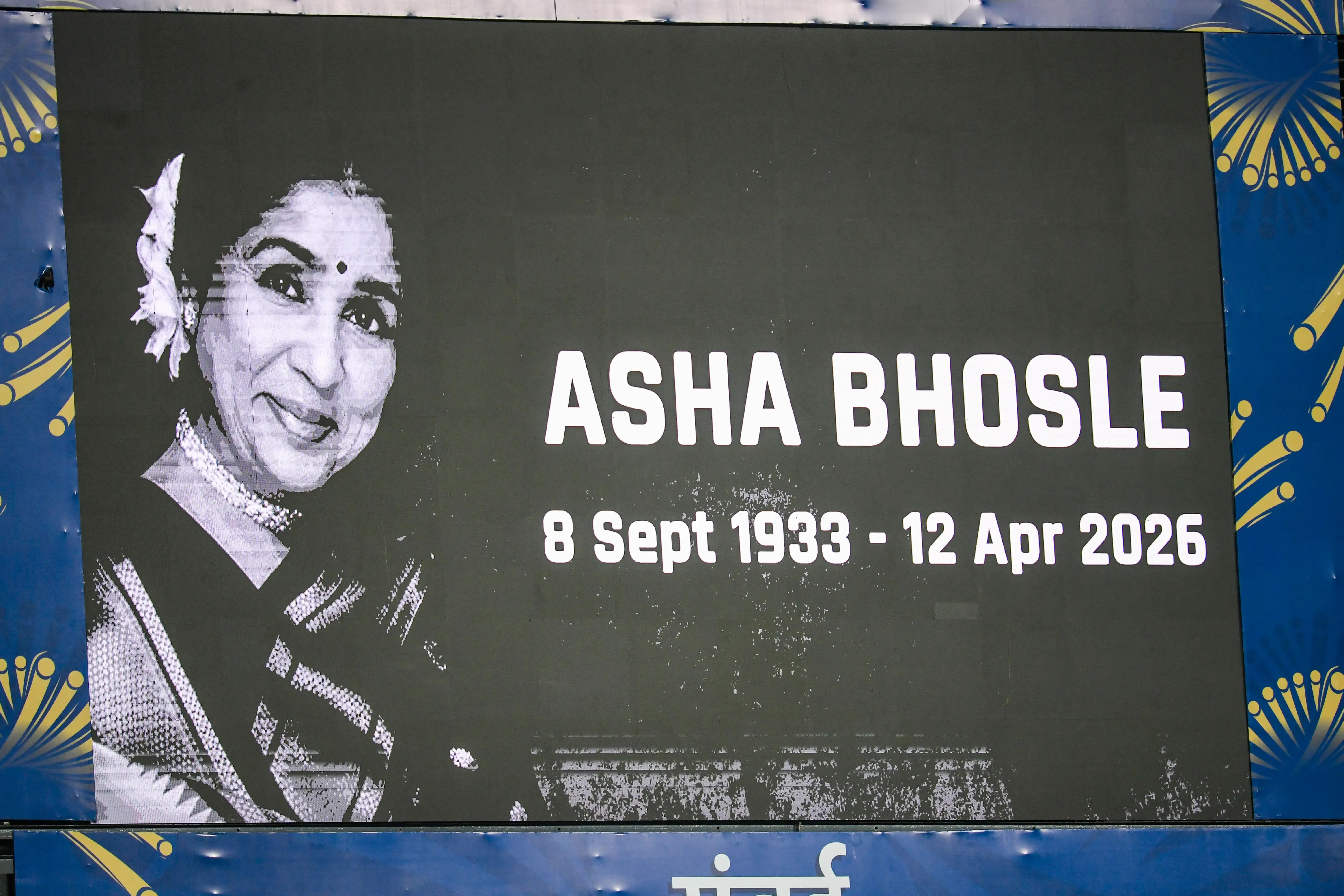 Asha Bhosle Honored at Wankhede Before IPL 2026 Showdown