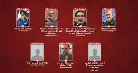 Seven High-Ranking Iranian Commanders Killed in Israeli Airstrikes