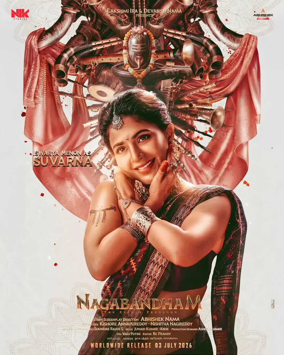 Unveiling Iswarya Menon's Role in 'Nagabandham' with Virat Karrna!
