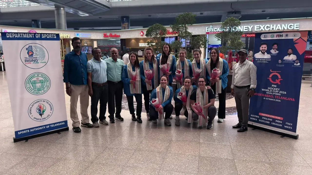 Italy's Women's Hockey Team Arrives in Hyderabad for FIH World Cup 2026 Qualifiers