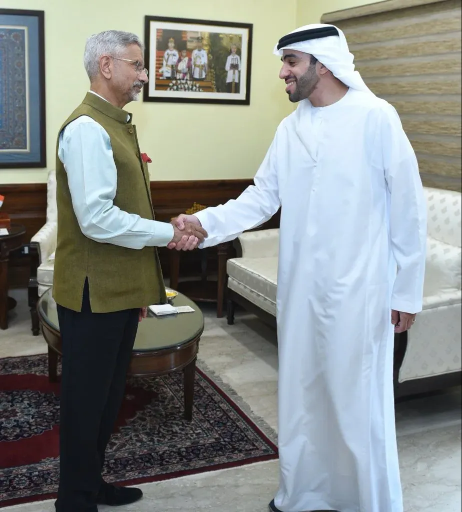 Jaishankar Bids Farewell to UAE Ambassador Alshaali