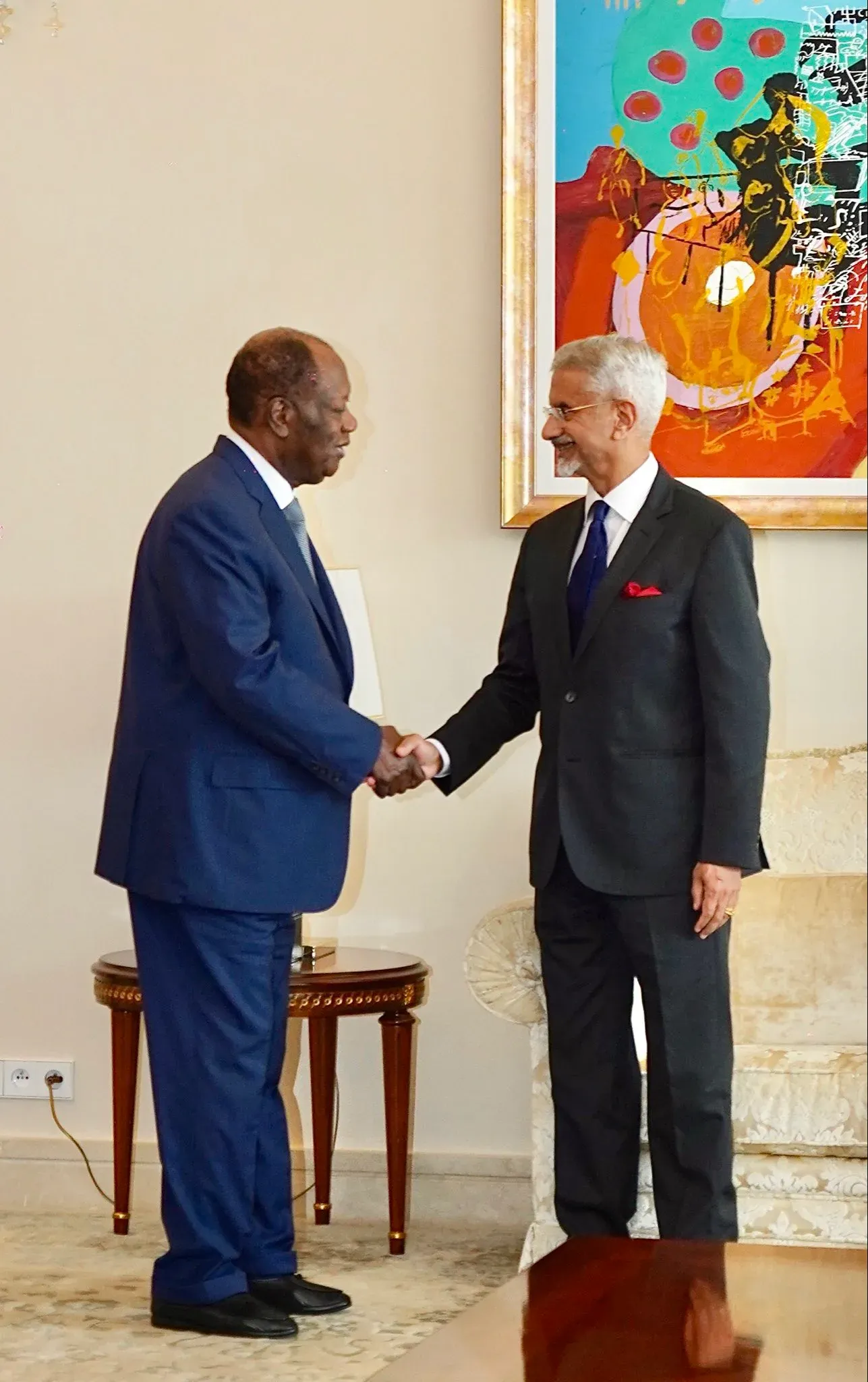 Jaishankar Calls on Côte d'Ivoire President Ouattara