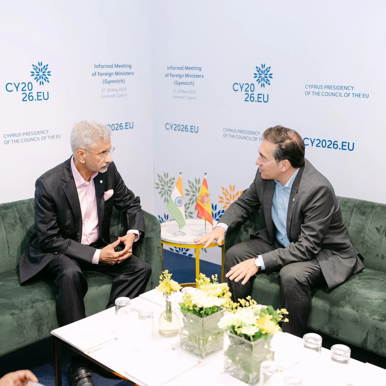 Jaishankar Meets Spain FM Albares at Cyprus Gymnich