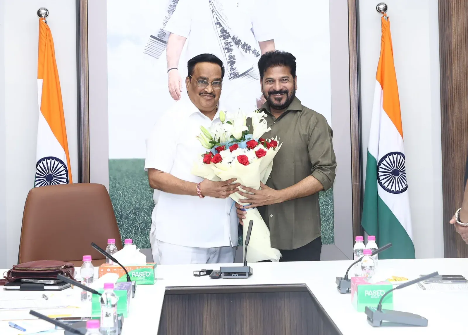 Jal Shakti Minister Paatil Meets Telangana CM Revanth Reddy on Water Issues