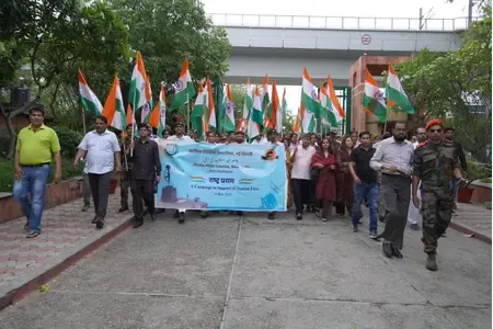 How Did Jamia Millia Islamia Honor the Armed Forces with a Tiranga March?