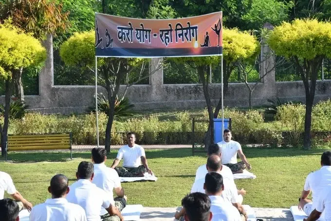 BSF Hosts Yoga Session at Veer Bhumi Park to Promote Health
