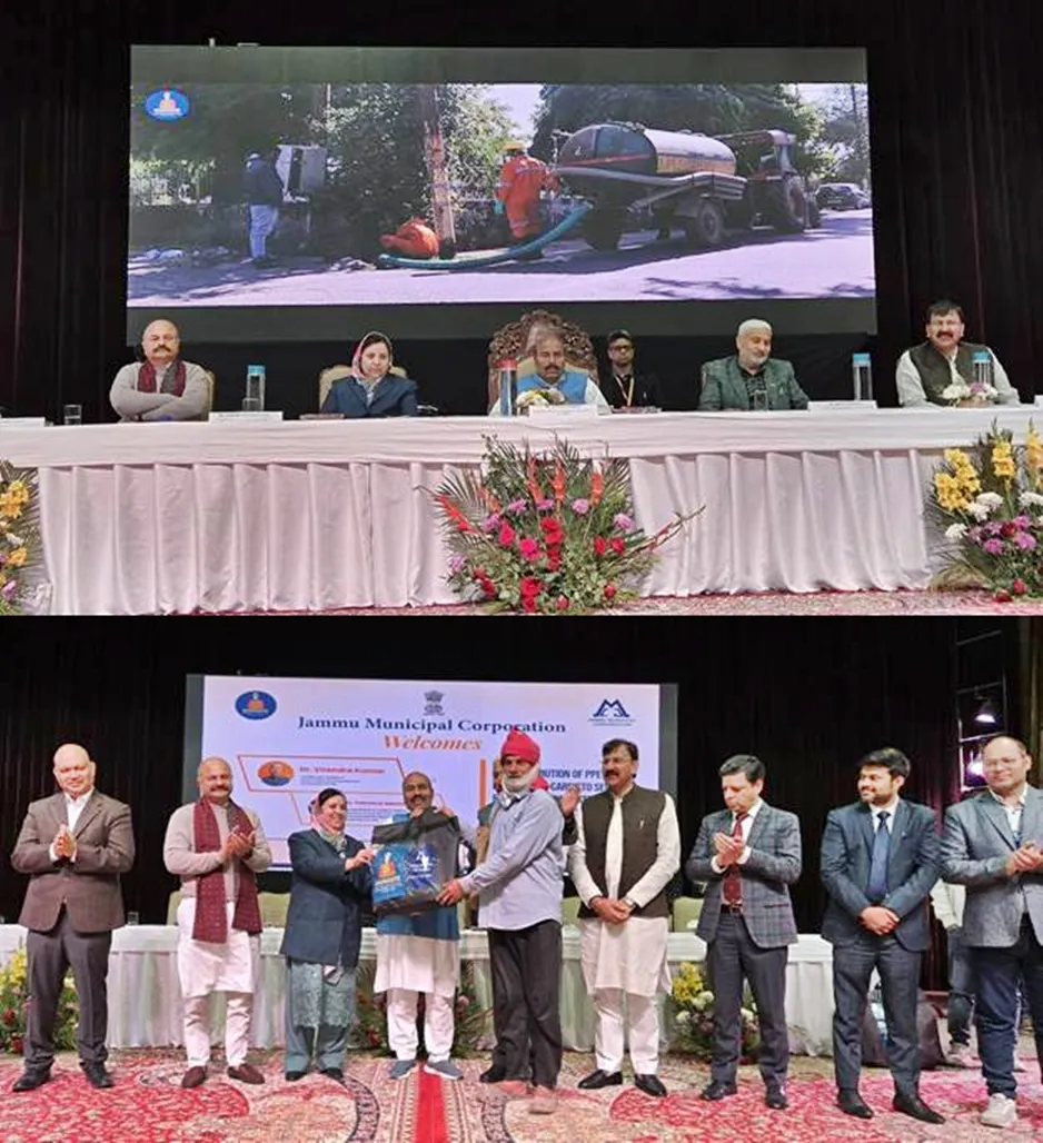 Protective Equipment Distributed to Jammu Sewer Workers by Centre