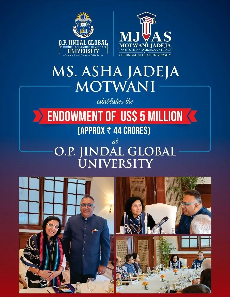 Has JGU Launched the Motwani Jadeja Institute for American Studies with a Historic $5 Million Endowment?