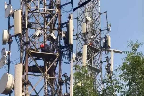 गिरिडीह में प्रेमिका से शादी की जिद: संजय रजक 200 फीट ऊंचे मोबाइल टावर पर चढ़ा, 15 दिन में झारखंड की चौथी घटना