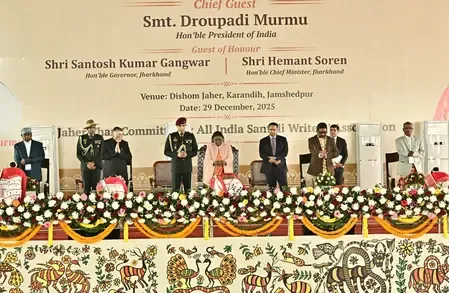 Jharkhand: Did President Murmu Sing in Santhali During Ol Chiki Centenary?