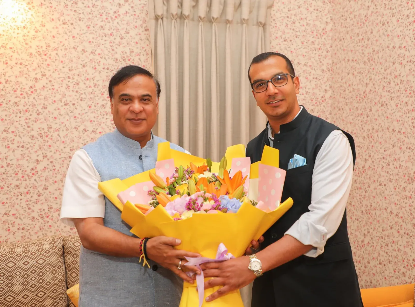 JK Cement CEO Calls on Assam CM Himanta at Residence
