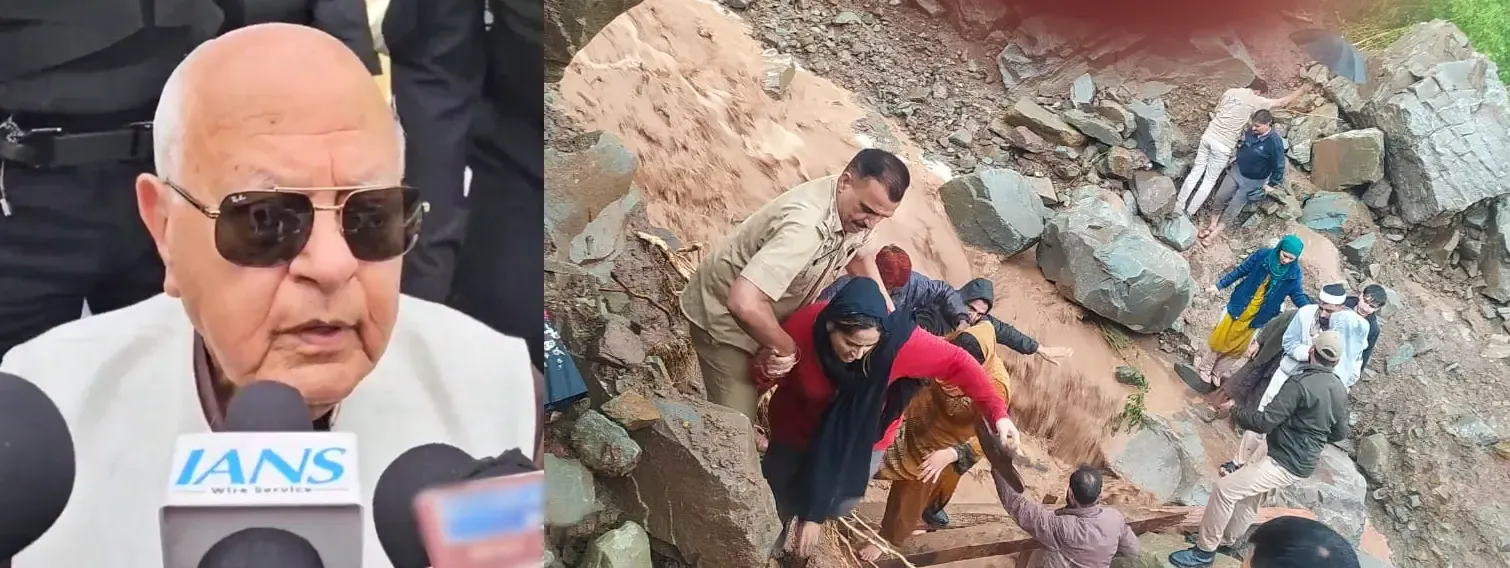 Farooq Abdullah Calls for Relocation of Families Affected by Ramban Flash Floods