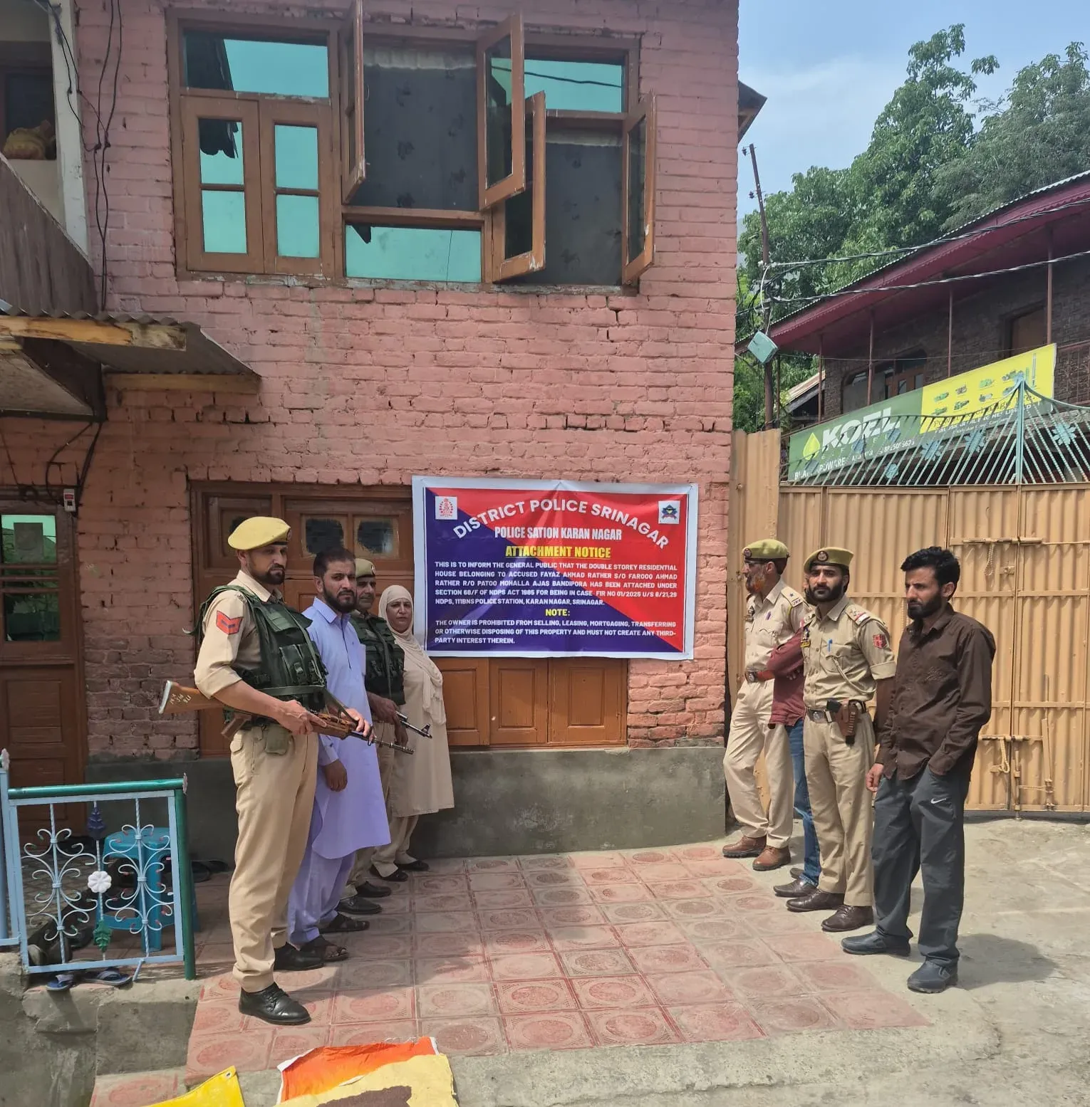 Srinagar Police attach ₹5 crore drug peddlers' properties in J&K crackdown