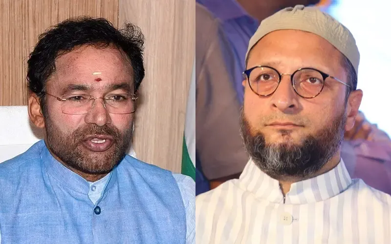 Protest in Hyderabad Against J&K Terror Attack Led by Union Minister Reddy; Owaisi Calls for Action Against Terrorists