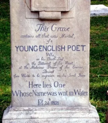 क्या जॉन कीट्स का नाम 'पानी पर लिखा था' और वह इतिहास में अमर हो गए?