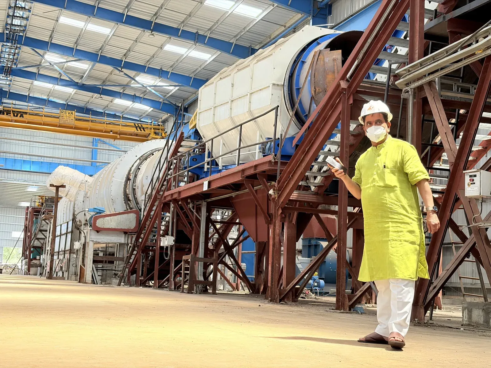 Joshi inspects waste-to-charcoal plant in Hubballi-Dharwad