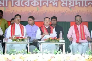 J.P. Nadda Engages with Tripura BJP Leaders on Party Matters