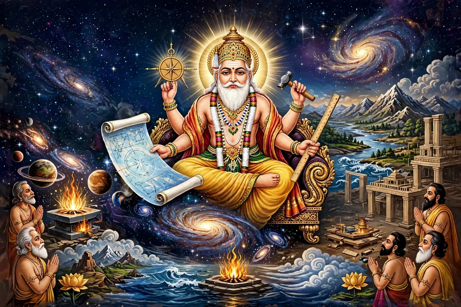 विश्वकर्मा जयंती 2026: भगवान विश्वकर्मा की पौराणिक उत्पत्ति और पूजा परंपरा की पूरी कहानी