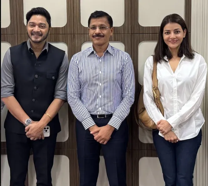 Kajal Aggarwal meets food safety officer Tukaram Munde ahead of 'The India Story'