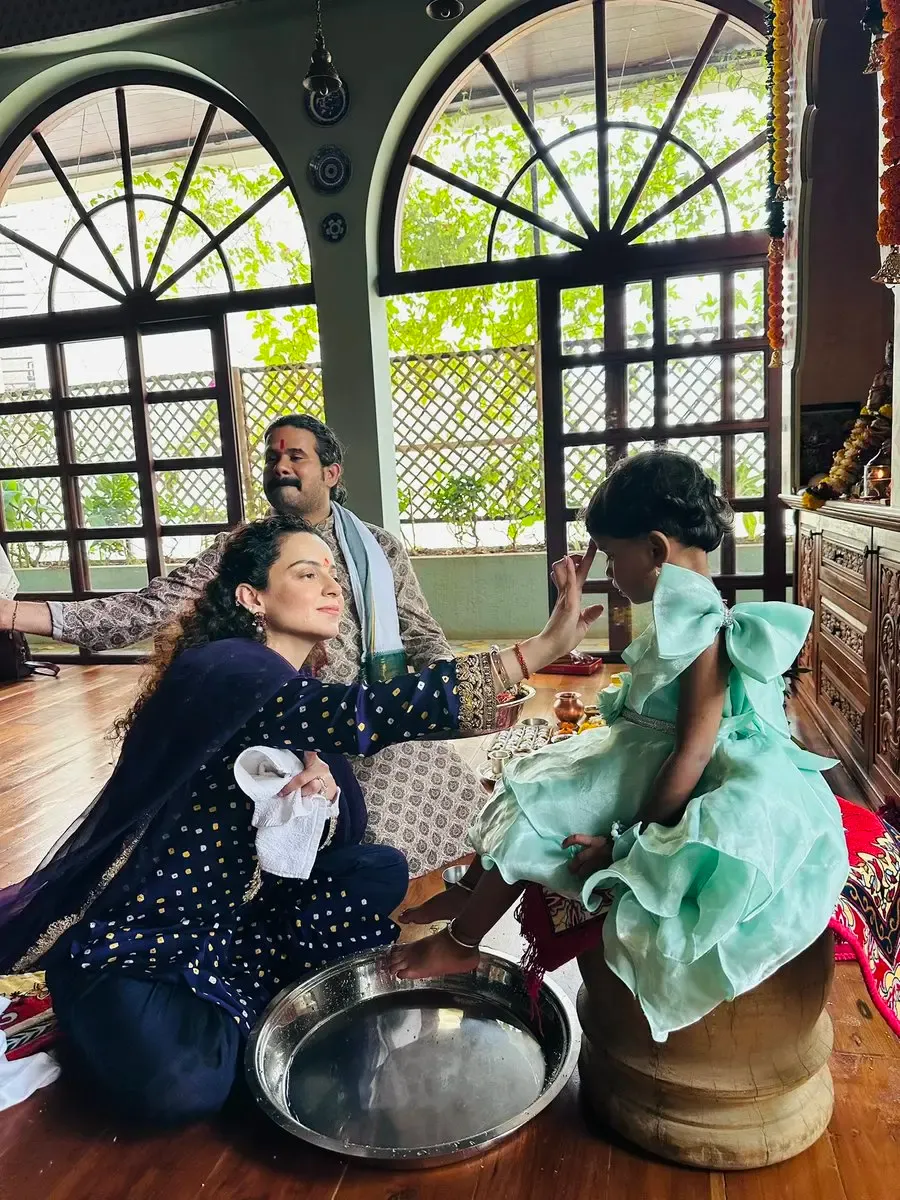 Kangana Ranaut performs Hawan and Kanya Poojan on Maha Navratri 2026