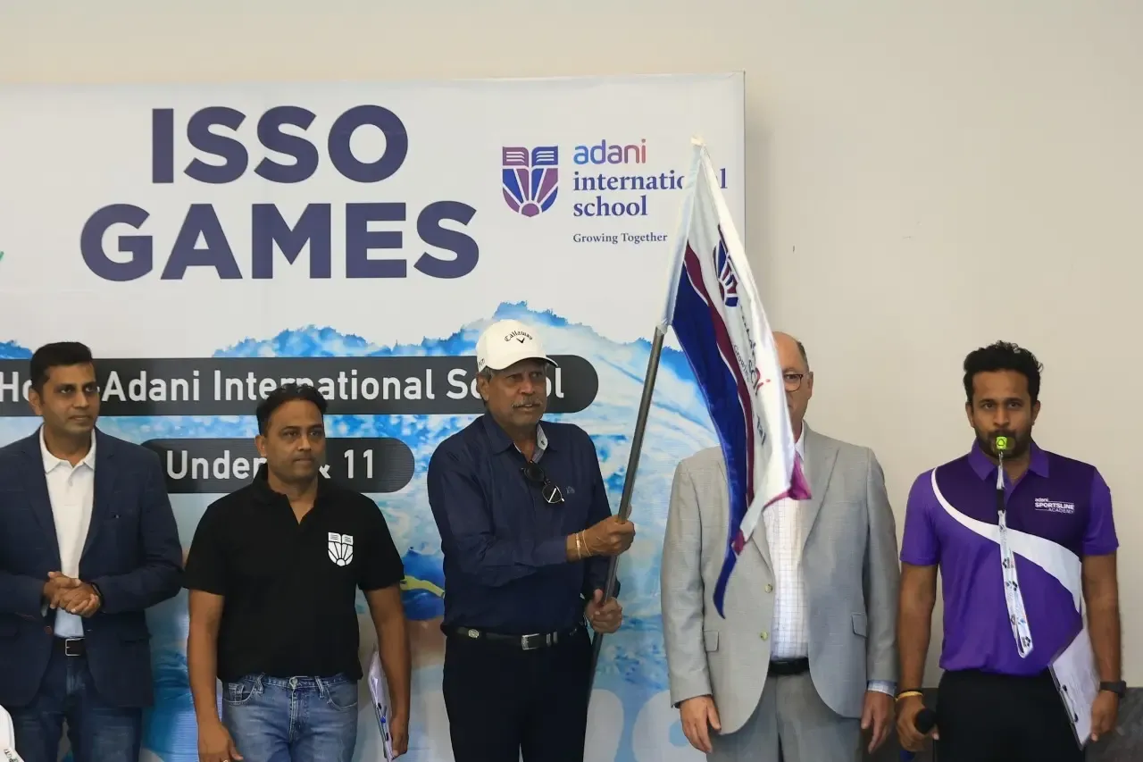 Kapil Dev Launches ISSO Swimming Regional at Adani International School