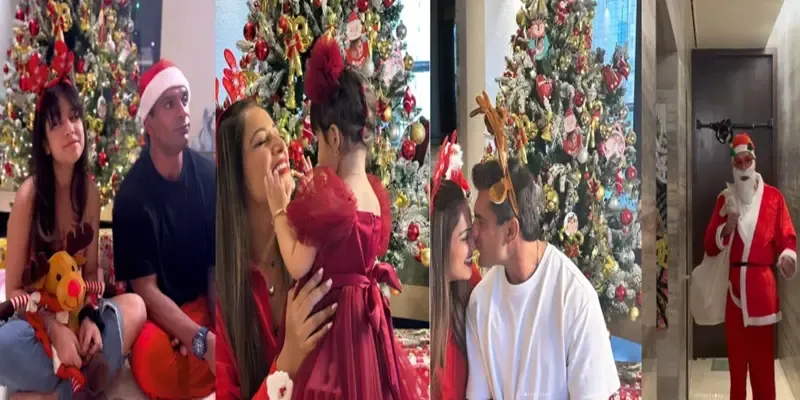 Karan Becomes Santa for Daughter Devi as Bipasha Revels in Joy