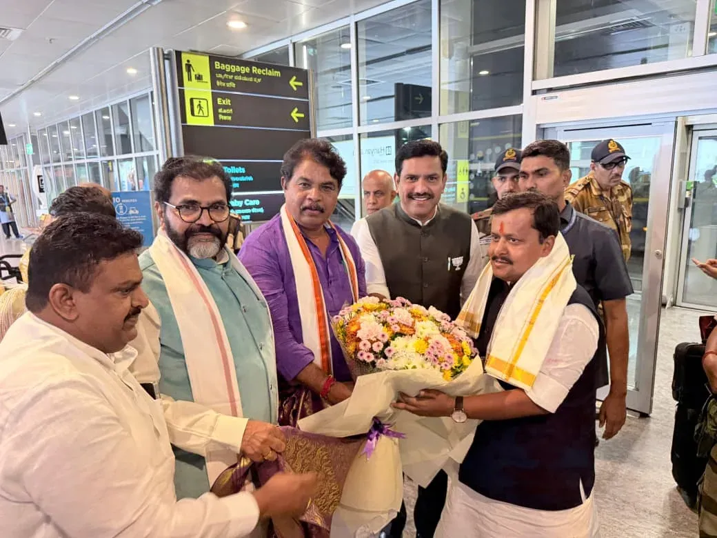 BJP chief Nitin Nabin arrives in Bengaluru on maiden Karnataka visit