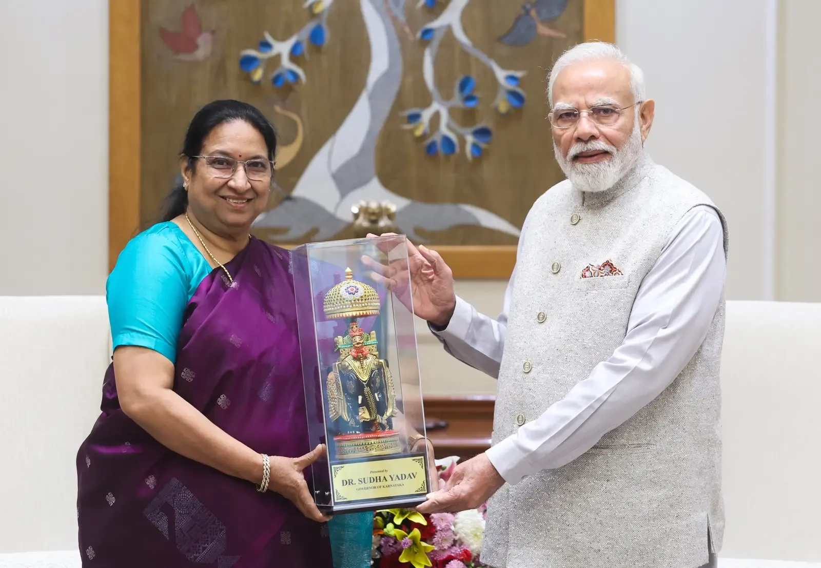 Karnataka Governor Sudha Yadav meets PM Modi after assuming charge