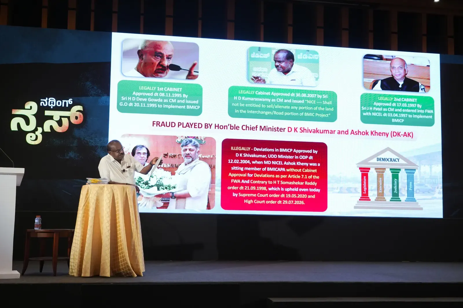 Kumaraswamy alleges ₹3 lakh crore NICE scam, questions Shivakumar's asset rise